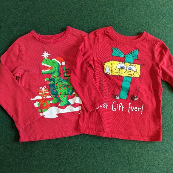 Bundle Boy's Christmas Long Sleeve T-shirts 3T 💙 - Picture 1 of 7